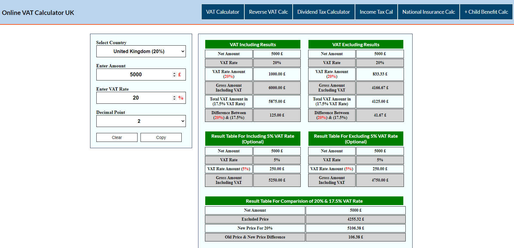 VAT Calculator VAT Calculator